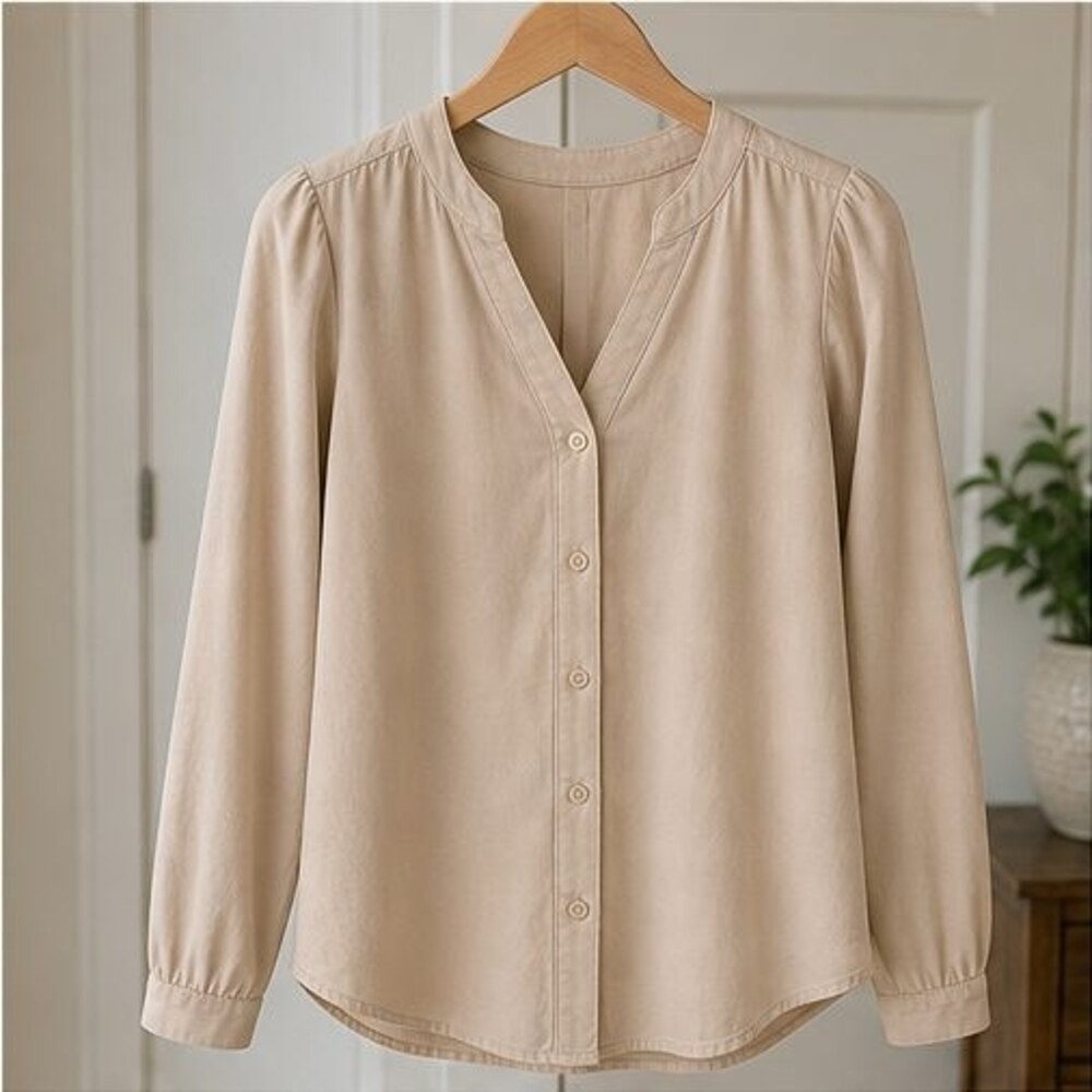 Sand Smocked Top